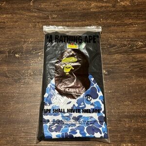 A Bathing Ape Black and Blue Camo Short Sleeve Tee